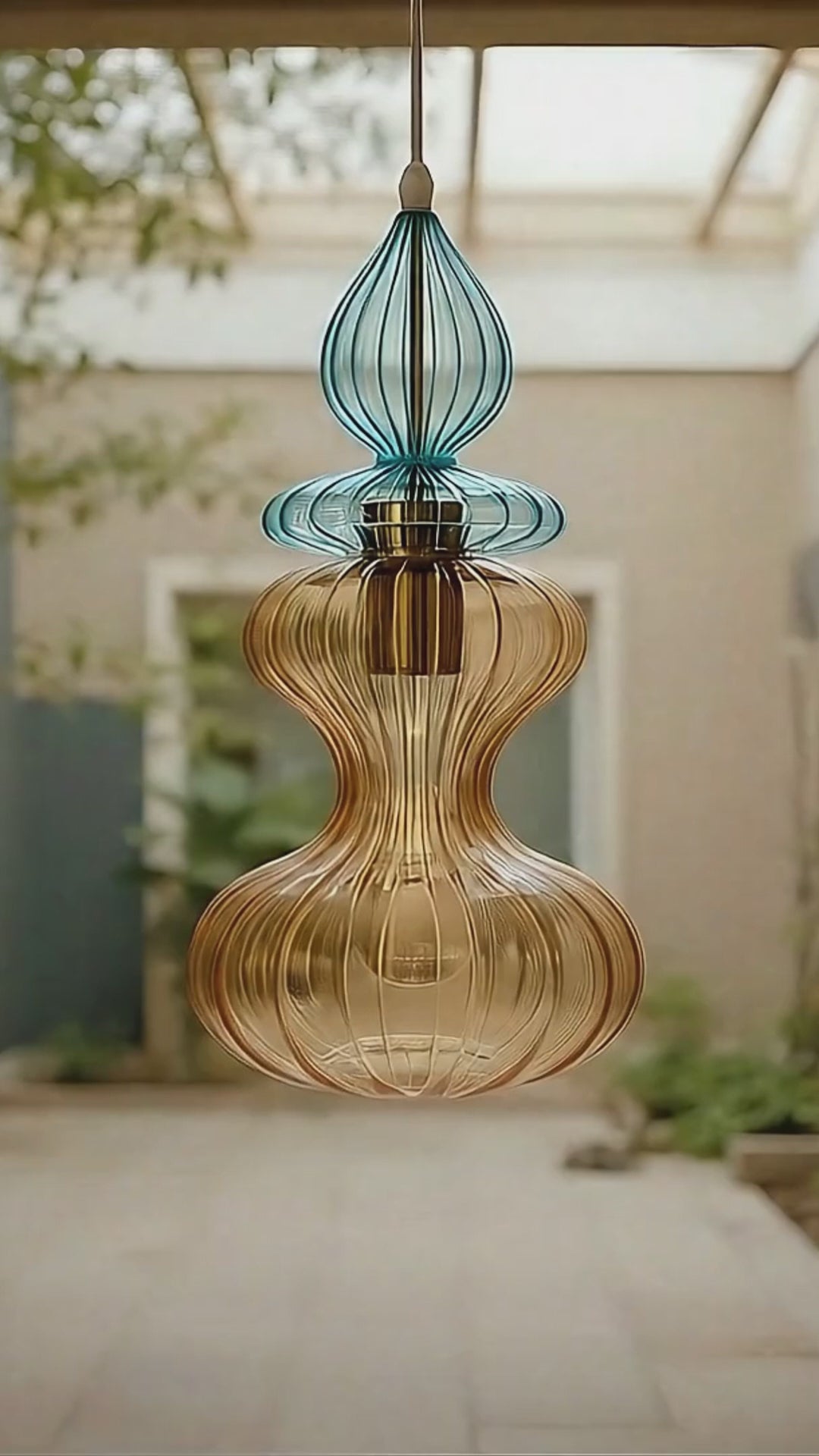 Hand Blown Glass Pendant Light